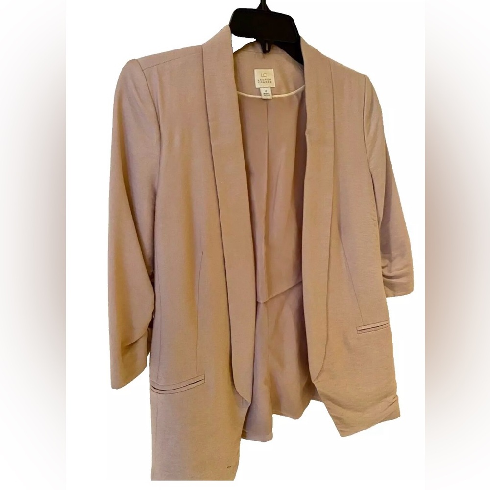 LC Lauren Conrad Open Blazer Women's Size 2 Mauve/ Pink Career Classic